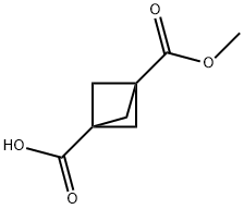 双环[1.1.1]戊烷-1,3-二羧酸, 1-甲酯 结构式