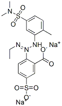 disodium 2-[3-[5-[(dimethylamino)sulphonyl]-2-methylphenyl]-1-ethyltriazen-2-yl]-5-sulphonatobenzoate 结构式