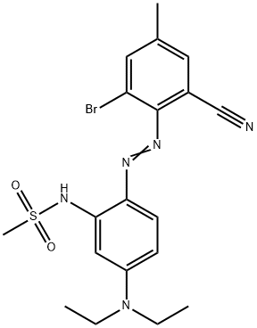 N-[2-[(2-bromo-6-cyano-p-tolyl)azo]-5-(diethylamino)phenyl]methanesulphonamide  结构式