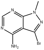 1-甲基-3-溴-4-氨基吡唑[3,4-D]并嘧啶 结构式