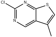 2-氯-5-甲基噻吩并[2,3-D]嘧啶 结构式