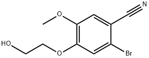 2-溴-4-(2-羟基乙氧基)-5-甲氧基苯甲腈 结构式