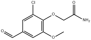 2-(2-氯-4-甲酰基-6-甲氧基苯氧基)乙酰胺 结构式