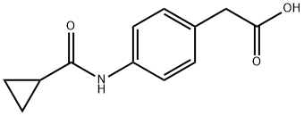 2-(4-环丙酰胺基苯基)乙酸 结构式