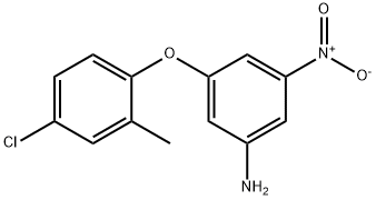 3-(4-氯-2-甲基苯氧基)-5-硝基苯胺 结构式
