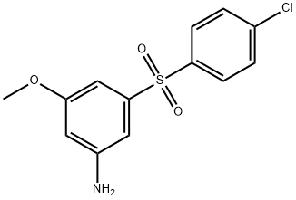 3-[(4-氯苯基)磺酰基]-5-甲氧基苯胺 结构式