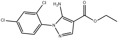 5-氨基-1-(2,4-二氯苯基)-1H-吡唑-4-羧酸乙酯 结构式