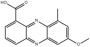7-甲氧基-9-甲基-吩嗪-1-羧酸 结构式