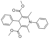 DIMETHYL 1,4-DIHYDRO-2,6-DIMETHYL-1,4-DIPHENYL-3,5-PYRIDINEDICARBOXYLATE 结构式