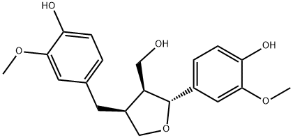 (-)-落叶松脂醇 结构式