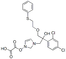 2-(2,4-dichlorophenyl)-1-imidazol-1-yl-3-(2-phenylsulfanylethoxy)propa n-2-ol, oxalic acid 结构式