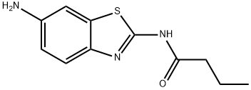 N-(6-氨基-1,3-苯并噻唑-2-基)丁烷酰胺 结构式