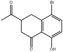 3-ACETYL-5-BROMO-8-HYDROXY-3,4-DIHYDRO-2H-1-NAPHTHALENONE 结构式
