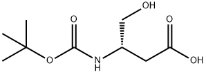 (3S)-3-[[叔丁氧羰基]氨基]-4-羟基丁酸 结构式