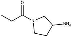 1-(3-氨基吡咯烷-1-基)丙烷-1-酮 结构式