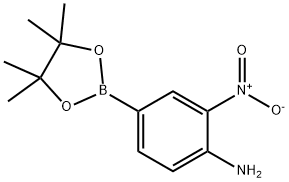 2-硝基-4-(4,4,5,5-四甲基-1,3,2-二杂氧戊硼烷-2-基)苯胺 结构式