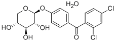 (2,4-Dichlorophenyl)(4-(beta-D-xylopyranosyloxy)phenyl)methanone hemih ydrate 结构式