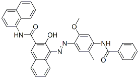 4-[[4-(benzoylamino)-2-methoxy-5-methylphenyl]azo]-3-hydroxy-N-1-naphthylnaphthalene-2-carboxamide  结构式