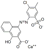 calcium 4-[(5-chloro-4-methyl-2-sulphonatophenyl)azo]-1-hydroxy-2-naphthoate 结构式