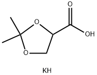 2,2-二甲基-1,3-二氧戊环-4-羧酸钾盐 结构式