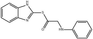 (Phenylamino)ethanethioic acid S-1H-benzimidazol-2-yl ester 结构式