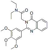 N,N-diethyl-2-[4-oxo-2-(3,4,5-trimethoxyphenyl)quinazolin-3-yl]acetami de 结构式