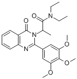 3(4H)-Quinazolineacetamide, N,N-diethyl-alpha-methyl-4-oxo-2-(3,4,5-tr imethoxyphenyl)- 结构式