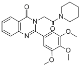 1-(4-Oxo-2-(3,4,5-trimethoxyphenyl-3(4H)-quinazolinyl)acetyl)piperidin e 结构式