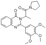 1-(1-Oxo-2-(4-oxo-2-(3,4,5-trimethoxyphenyl)-3(4H)-quinazolinyl)propyl )pyrrolidine 结构式
