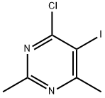 4-氯-5-碘-2,6-二甲基嘧啶 结构式