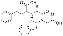 N-(N-(1-carboxy-3-phenylpropyl)alanyl)-N-(indan-2-yl)glycine 结构式