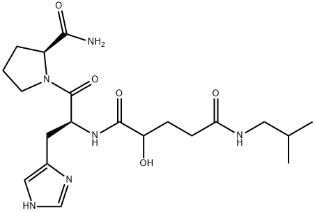 N-(2-hydroxy-4-(isobutylcarbamoyl)butyryl)histidylprolinamide 结构式