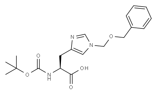 N-BOC-1-苄氧甲基-L-组氨酸 结构式