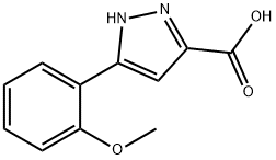 3-(2-甲氧基苯)-1H-吡唑-5-羧酸 结构式