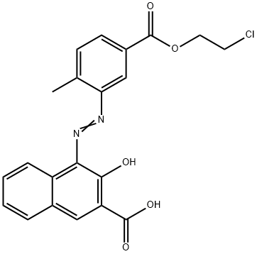 4-[[5-[(2-chloroethoxy)carbonyl]-o-tolyl]azo]-3-hydroxy-2-naphthoic acid 结构式