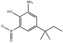 2-氨基-4-叔戊基-6-硝基苯酚 结构式