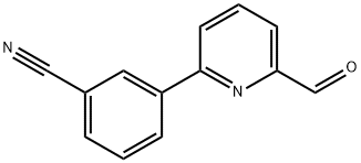 3-(6-甲酰基吡啶-2-基)苯甲腈 结构式