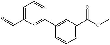 3-(6-甲酰基-2-吡啶基)苯甲酸甲酯 结构式