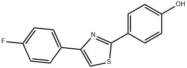 4-[4-(4-fluorophenyl)-1,3-thiazol-2-yl]phenol 结构式