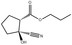 Cyclopentanecarboxylic acid, 2-cyano-2-hydroxy-, propyl ester, (1S,2S)- (9CI) 结构式