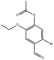 5-溴-2-乙氧基-4-甲酰乙酸苯酯 结构式