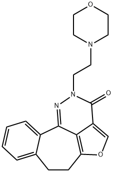 5-Oxa-1,2-diazadibenz(cd,f)azulen-3(2H)-one, 6,7-dihydro-2-(2-(4-morph olinyl)ethyl)- 结构式
