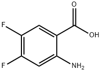 2-氨基-4,5-二氟苯甲酸 结构式