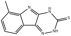 6-甲基-5H-[1,2,4]三嗪并[5,6-B]吲哚-3-硫醇 结构式