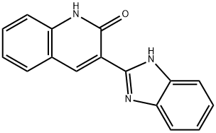 3-(1H-苯并咪唑-2-基)-2(1H)-喹啉酮 结构式