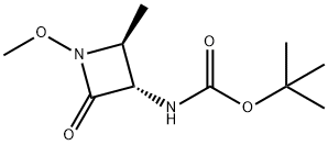 [(2S-trans)-1-Methoxy-2-Methyl-4-oxo-3-azetidinyl]-carbaMic Acid 1,1-DiMethylethyl Ester 结构式