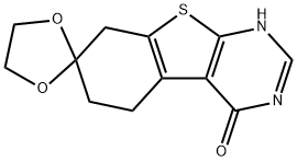 3,5,6,8-四氢-4H-螺[苯并[4,5]噻吩并[2,3-D]嘧啶-7,2'-[1,3]二氧戊环]-4-酮 结构式