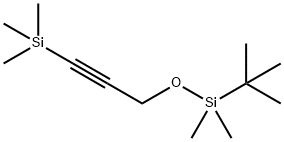 3-[tert-ButyldiMethylsilyl]oxy-1-propyn-1-yl]triMethyl-silane 结构式