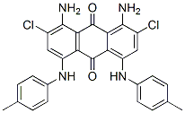 1,8-diamino-2,7-dichloro-4,5-bis[(4-methylphenyl)amino]anthraquinone 结构式