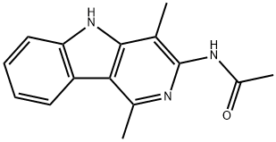 Acetamide, N-(1,4-dimethyl-5H-pyrido(4,3-b)indol-3-yl)- 结构式